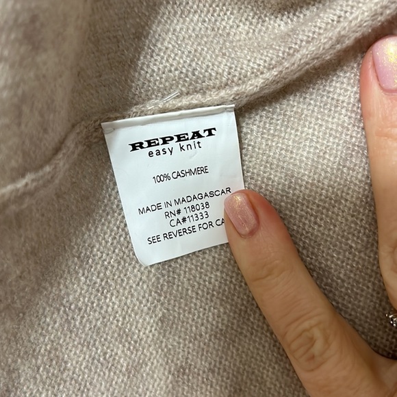 Repeat Cashmere Open Cashmere Cardigan With Shawl Neck Size S - Picture 8 of 11